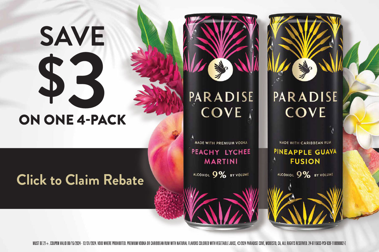 Save $3 on one 4-pack, click to claim rebate